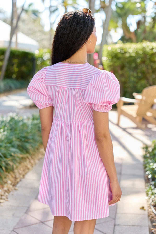 Fern Pink Striped Dress