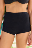 Coastal Darling Black High Waisted Bikini Bottom