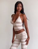 MARISSA KNIT CAMI TAUPE OMBRE STRIPE