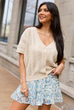 Sophia Short Sleeve Cable Knit Cardigan