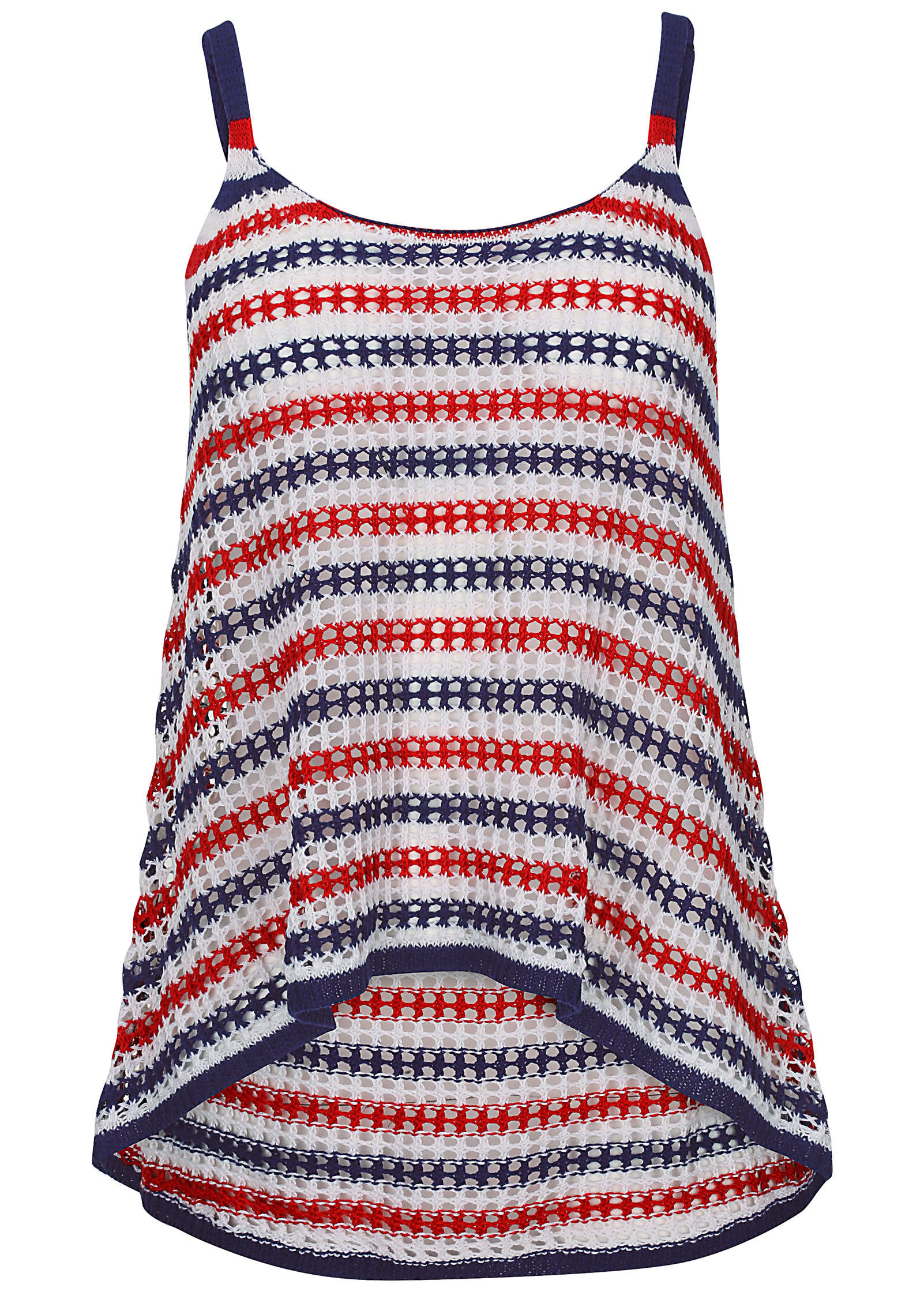 Crochet Cover Up Tank Top Americana