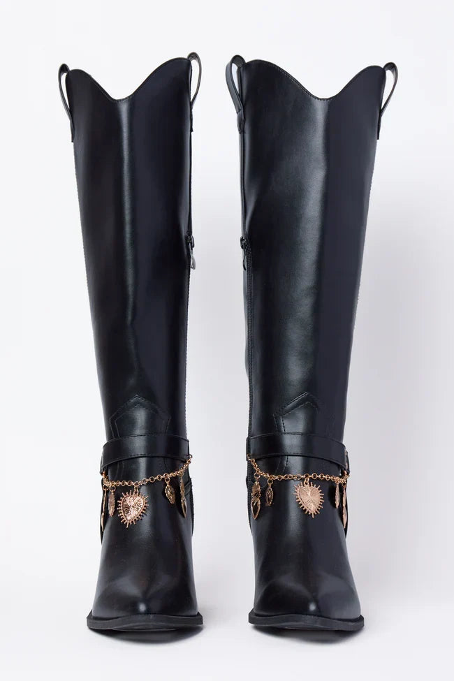Cattle Black Charm Cowboy Boots FINAL SALE
