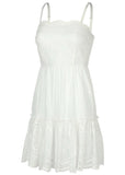 Spaghetti Strap Eyelet Mini White