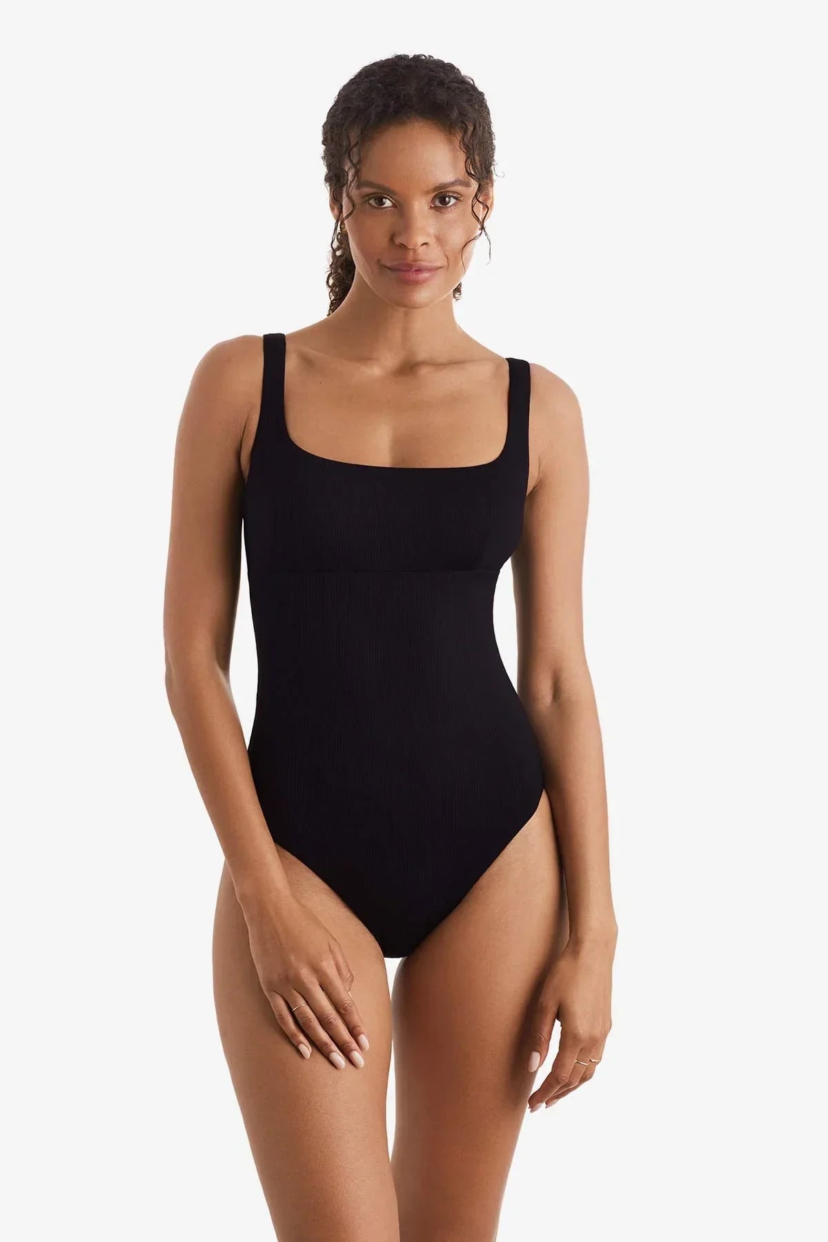 Harper One Piece Black Lido Rib