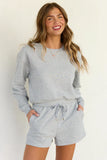 Everyday Ease Light Grey Cropped Sweatshirt