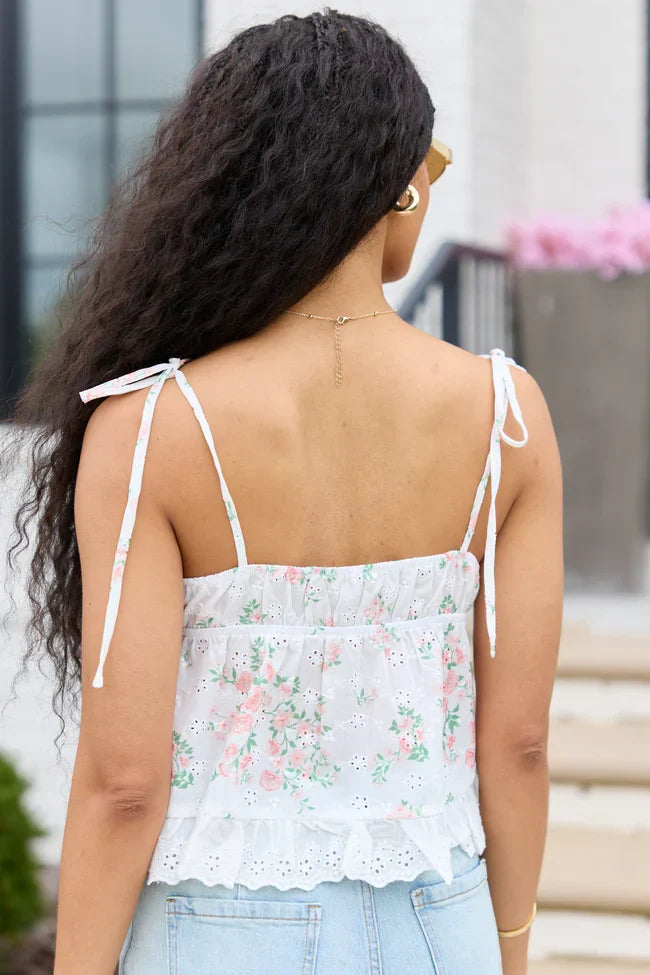 Briar Pink Floral Babydoll Tank