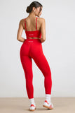 Define Luxe High Waist Leggings in Red
