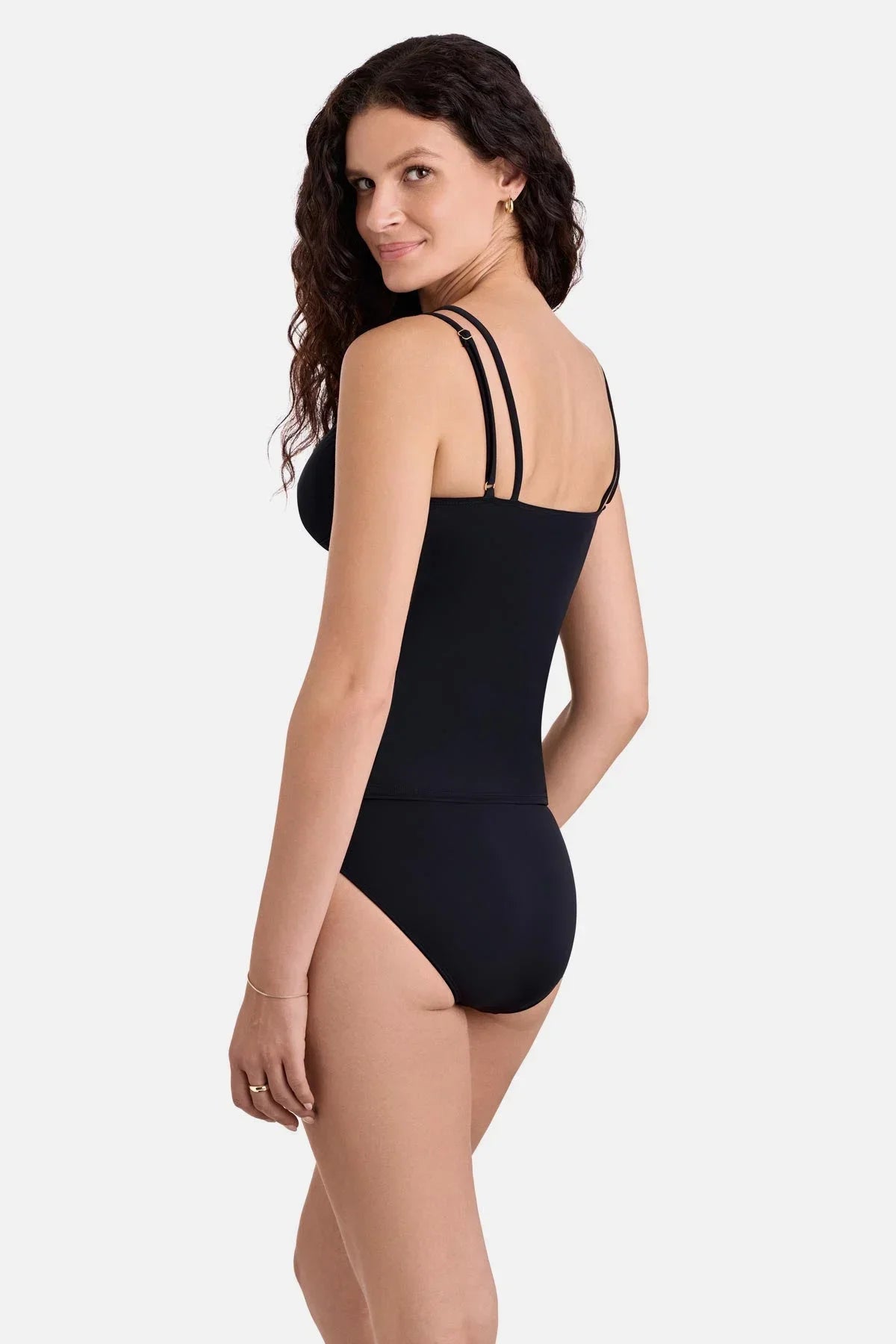 Tessa Underwire Tankini Top Black