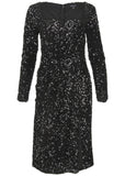 Sequin Velvet Maxi Top Jet Black