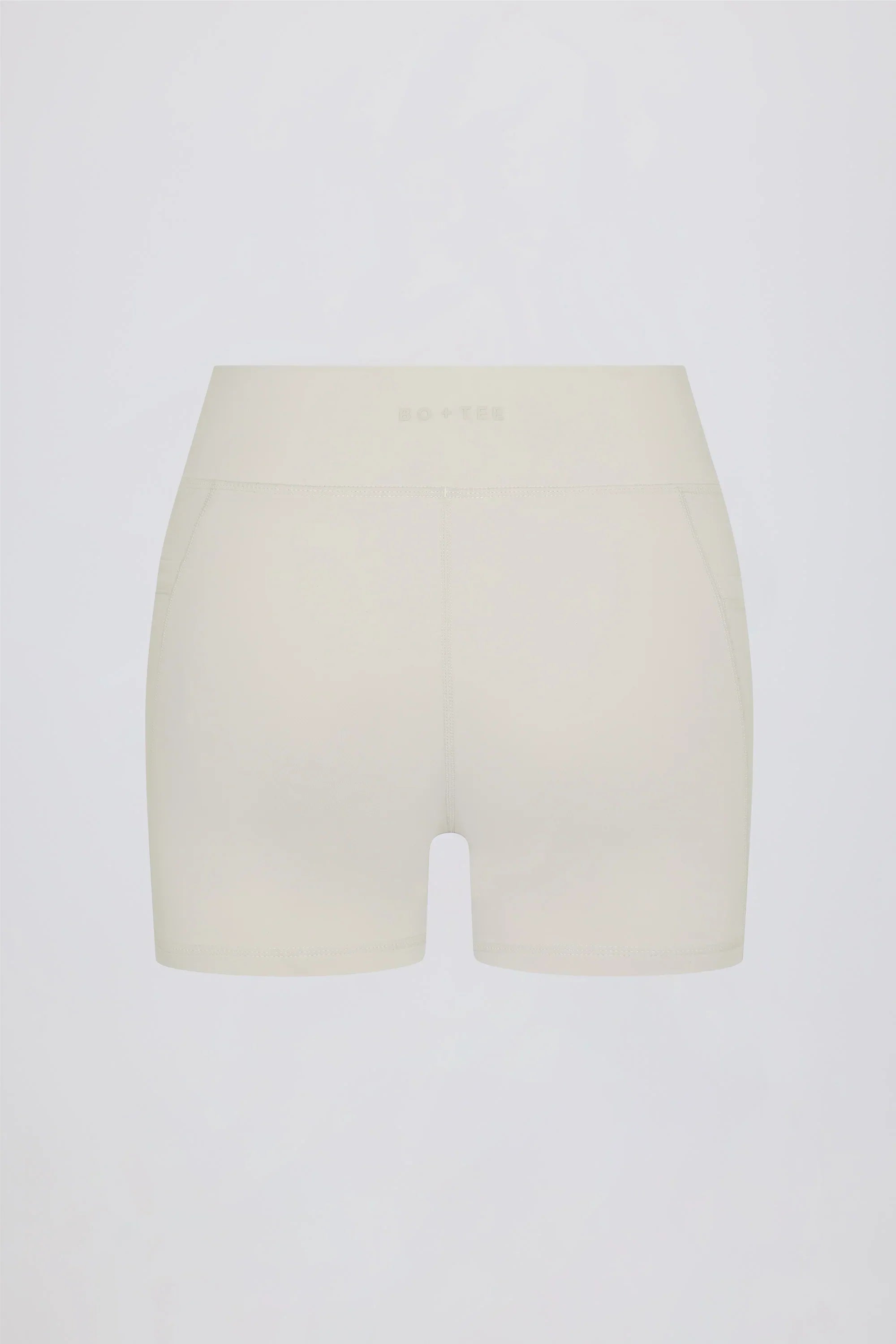 Soft Active Pocket V Waist Mini Shorts in Oat