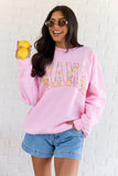 Mama Block Lemons Light Pink Graphic Sweatshirt