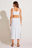 The Icon Cutout Dress White Organic Rib