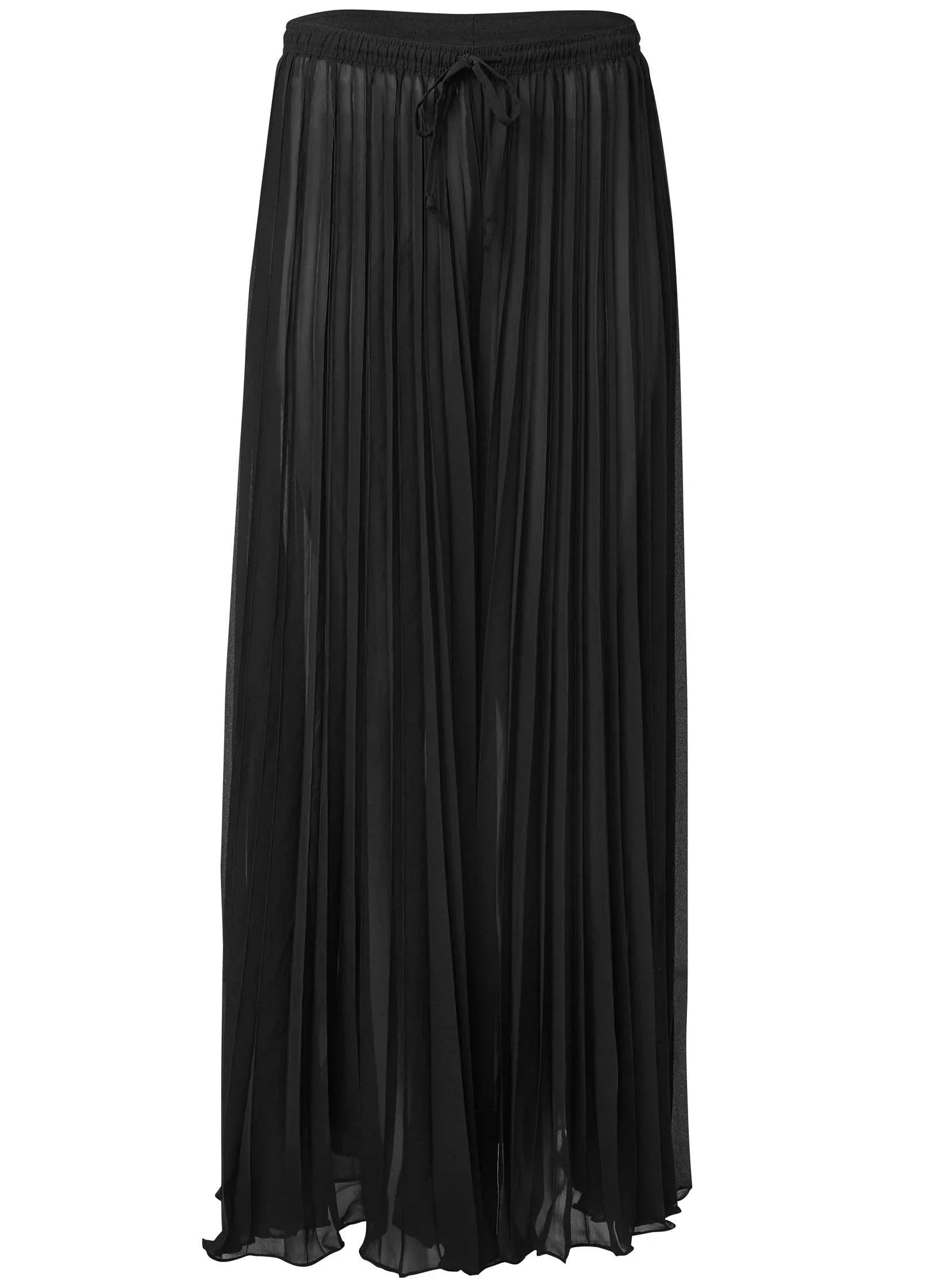Pleated Cover Up Pants Black