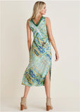 Lace Trim Midi Dress Ethereal Paisley