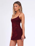 OCTAVIA DRESS PURPLE WINE