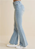 Laser Flare Leg Jeans Light Wash