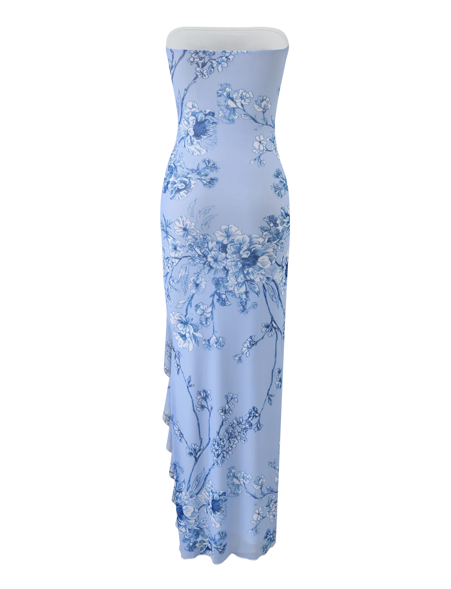 THEO MAXI DRESS BLUE FLORAL