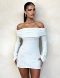 DIEDRE JUMPER DRESS WHITE CREAM