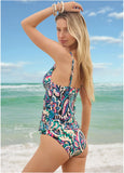 Paros Underwire Tankini Top Fuzzy Paisley