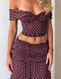 DENALI TOP BROWN DOT