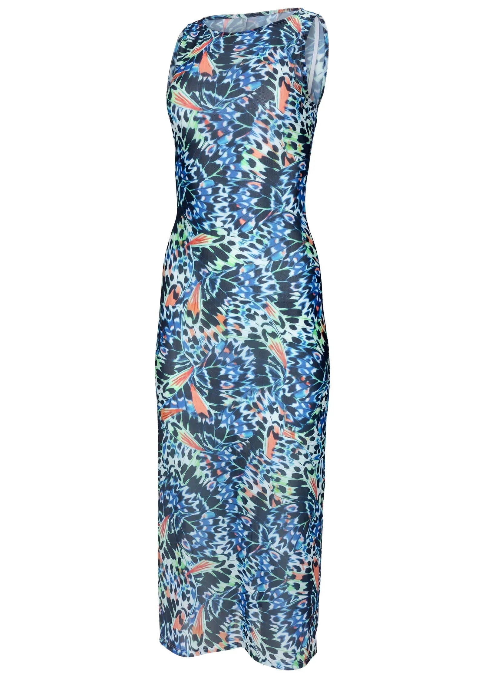 Sleeveless Mesh Maxi Dress Parisian Monarch