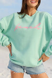 Beach Script Mint Graphic Sweatshirt