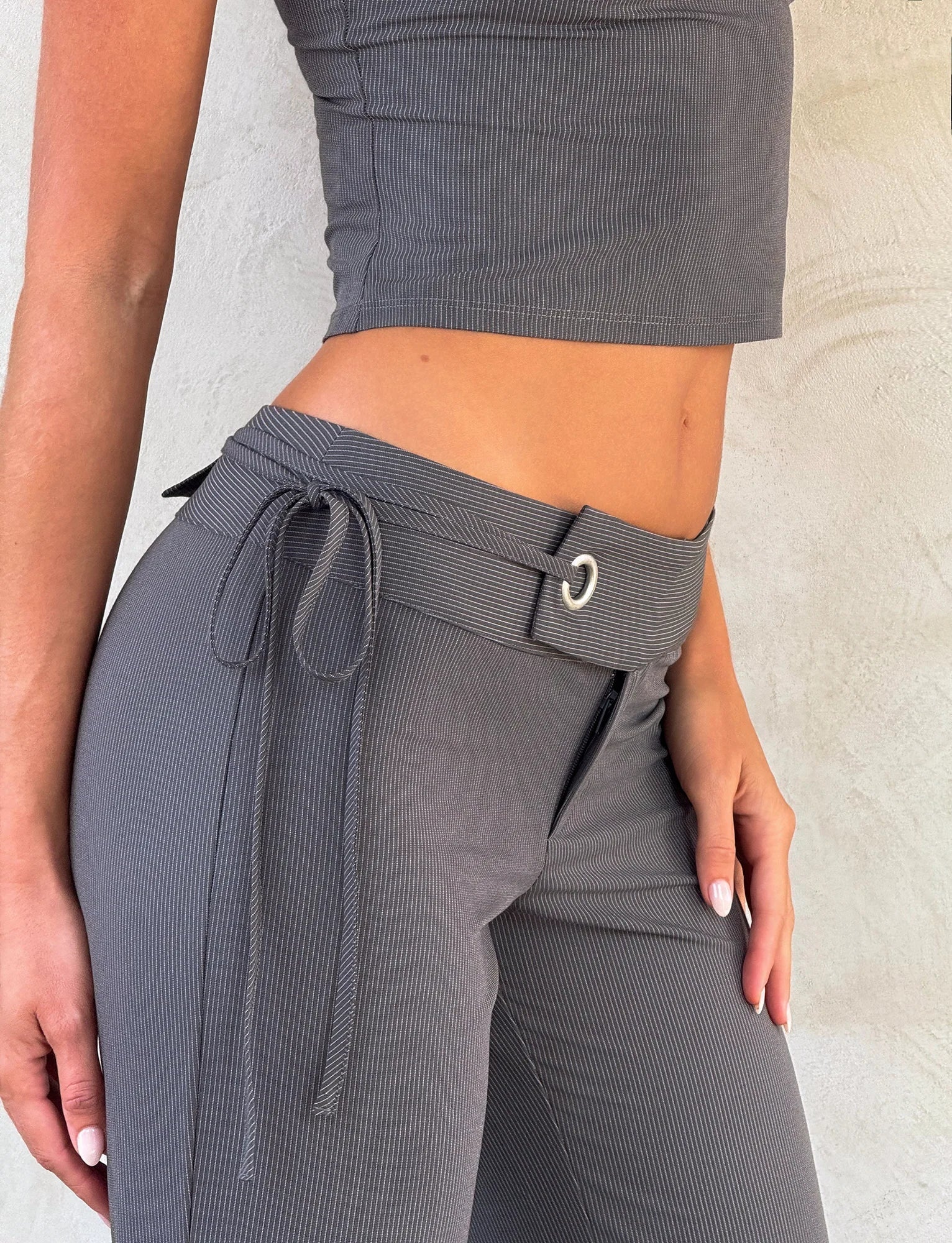 EMORY PANT GREY PINSTRIPE