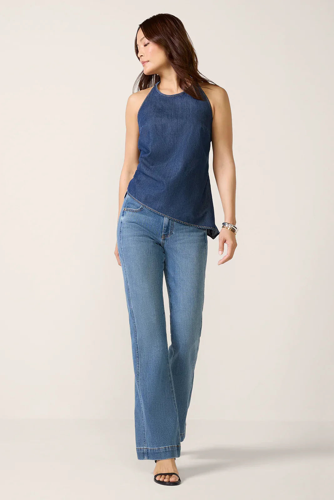 Asymmetrical Hem Halter Top