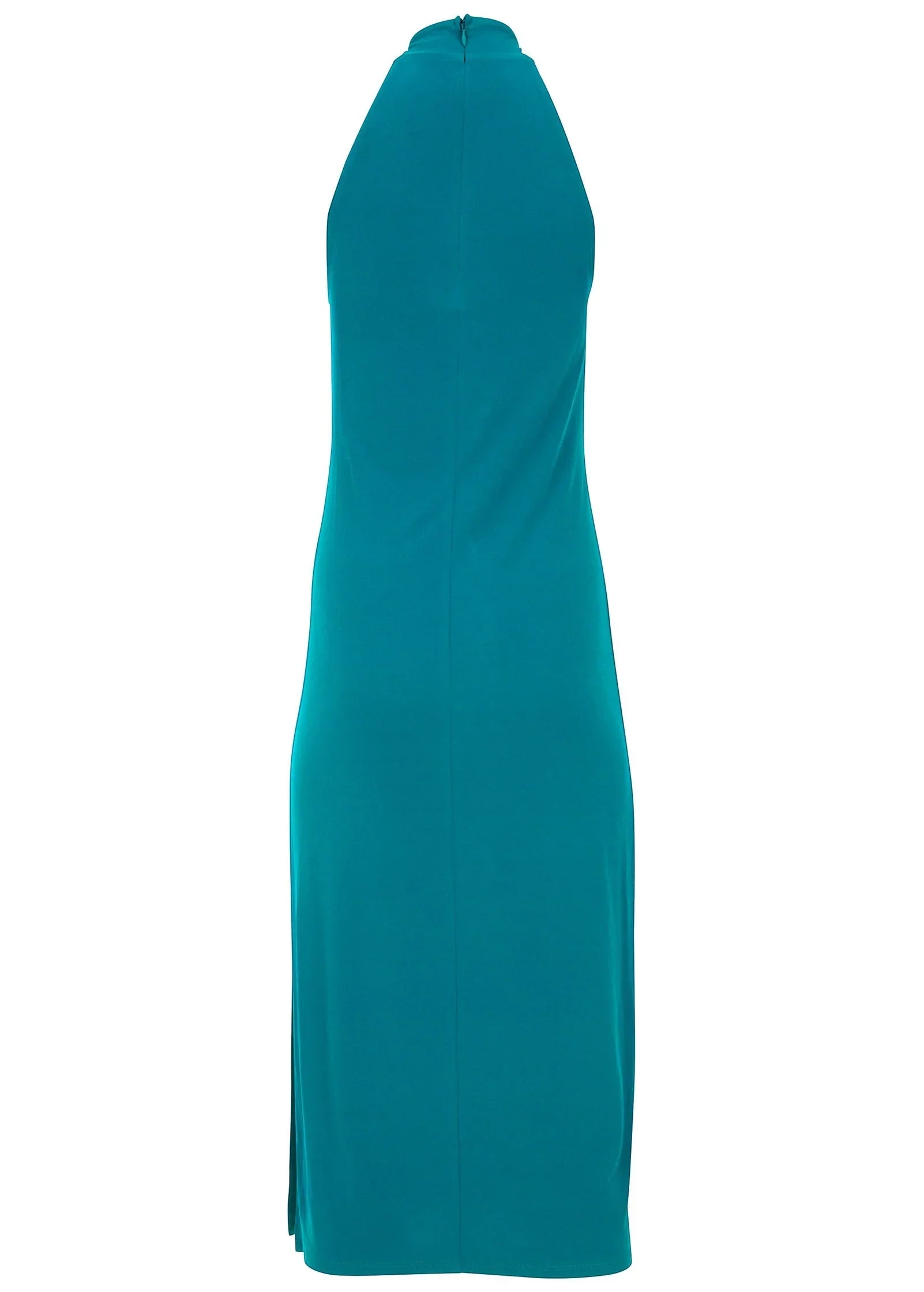 High Neck Midi Dress Teal