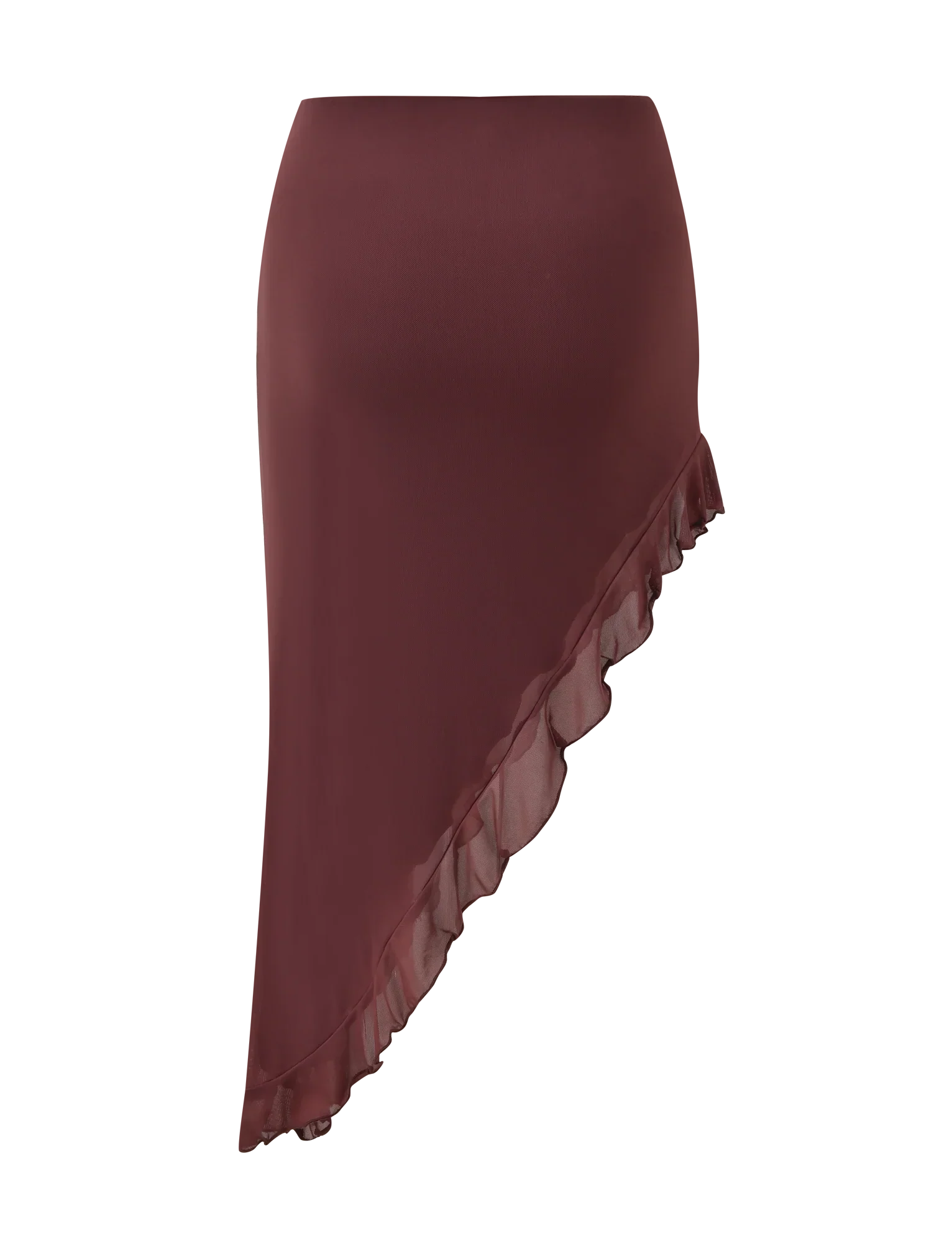 GEORGIE DIAMANTE HI LO SKIRT CHOCOLATE