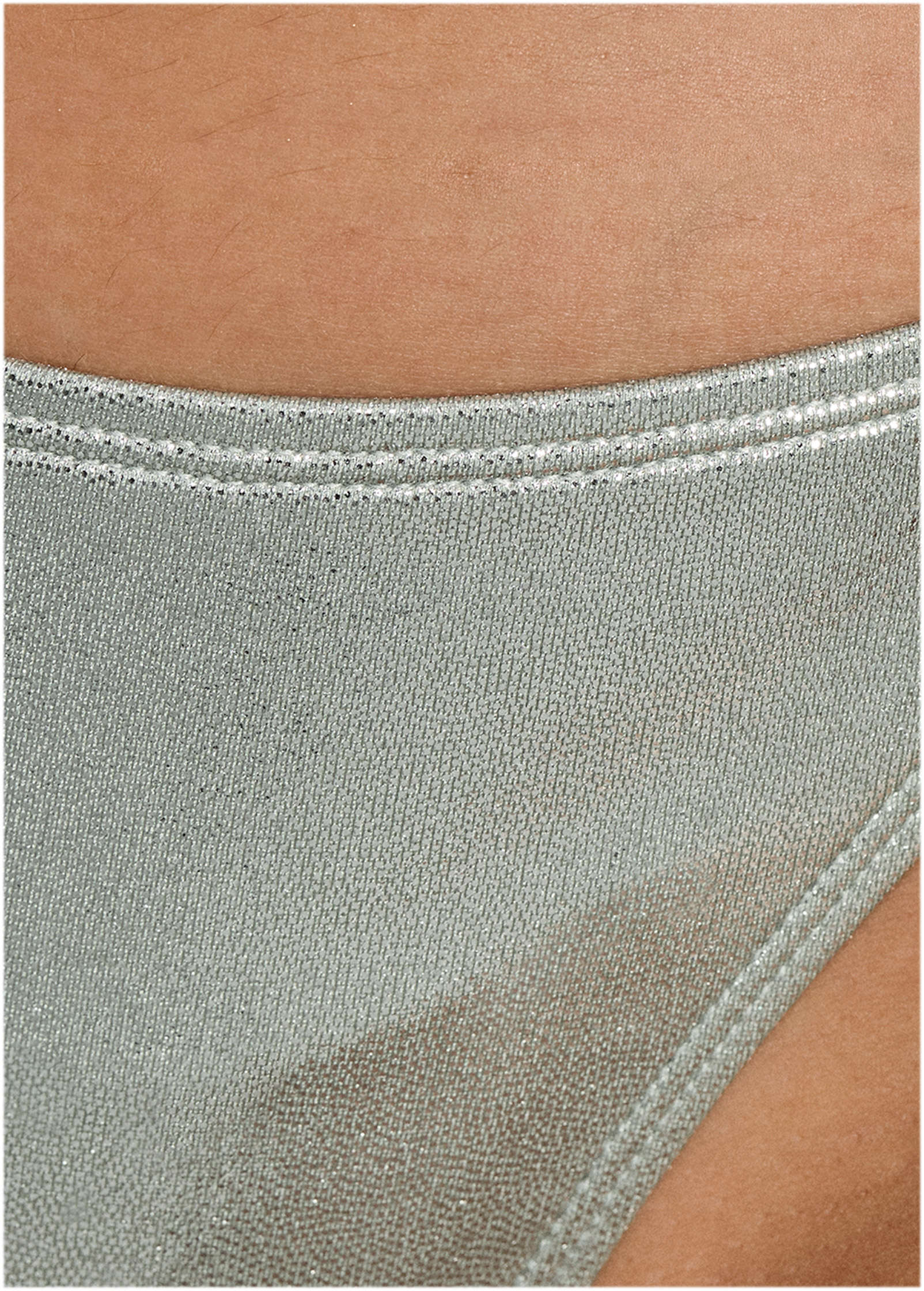 Shine Miami Tie Side Moderate Bottom Silver Metallic