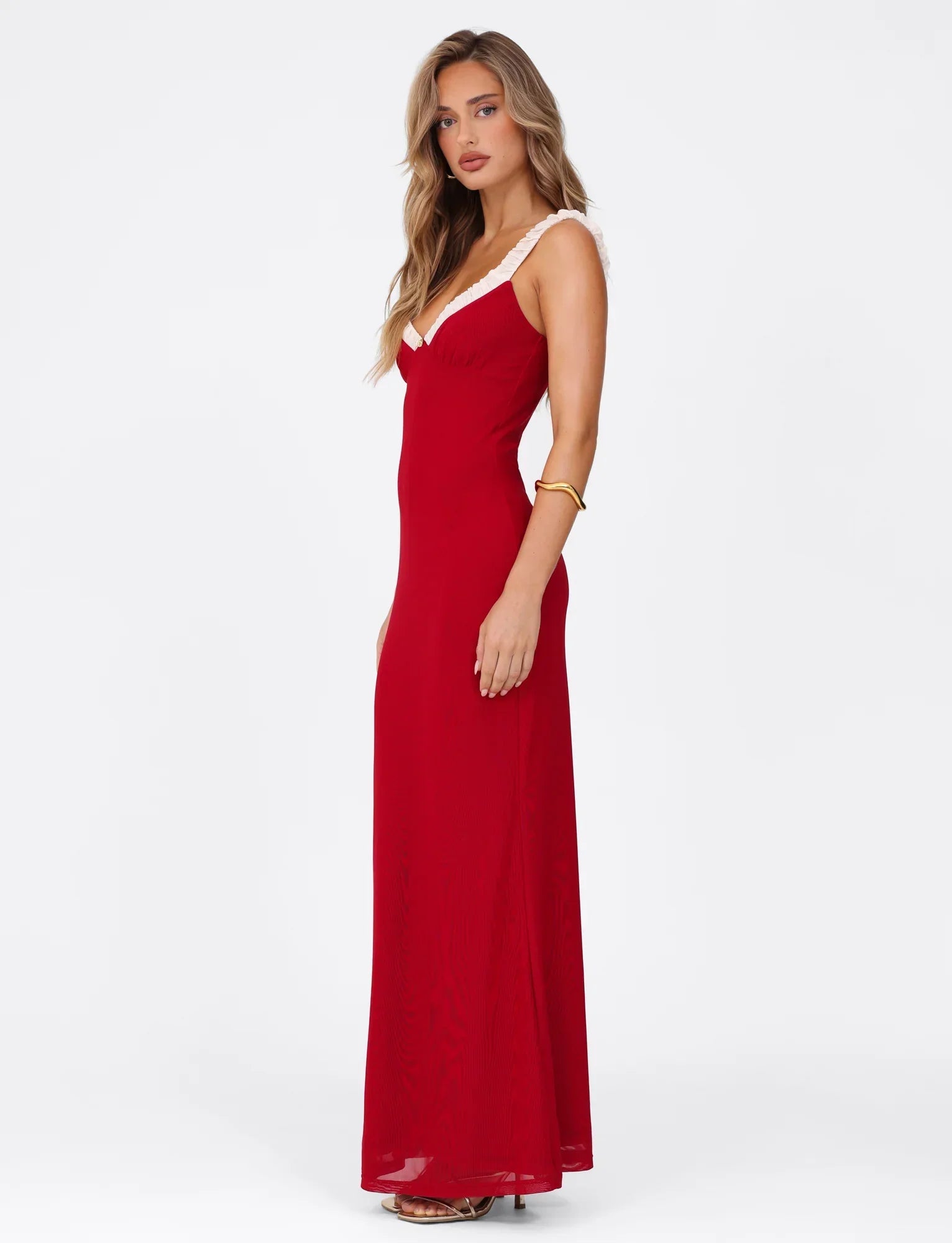 AMARAN MAXI DRESS RED BURGUNDY