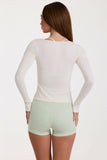ButterCloud Tie Front Top in Coconut