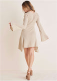 Bell Sleeve Sweater Dress Oatmeal