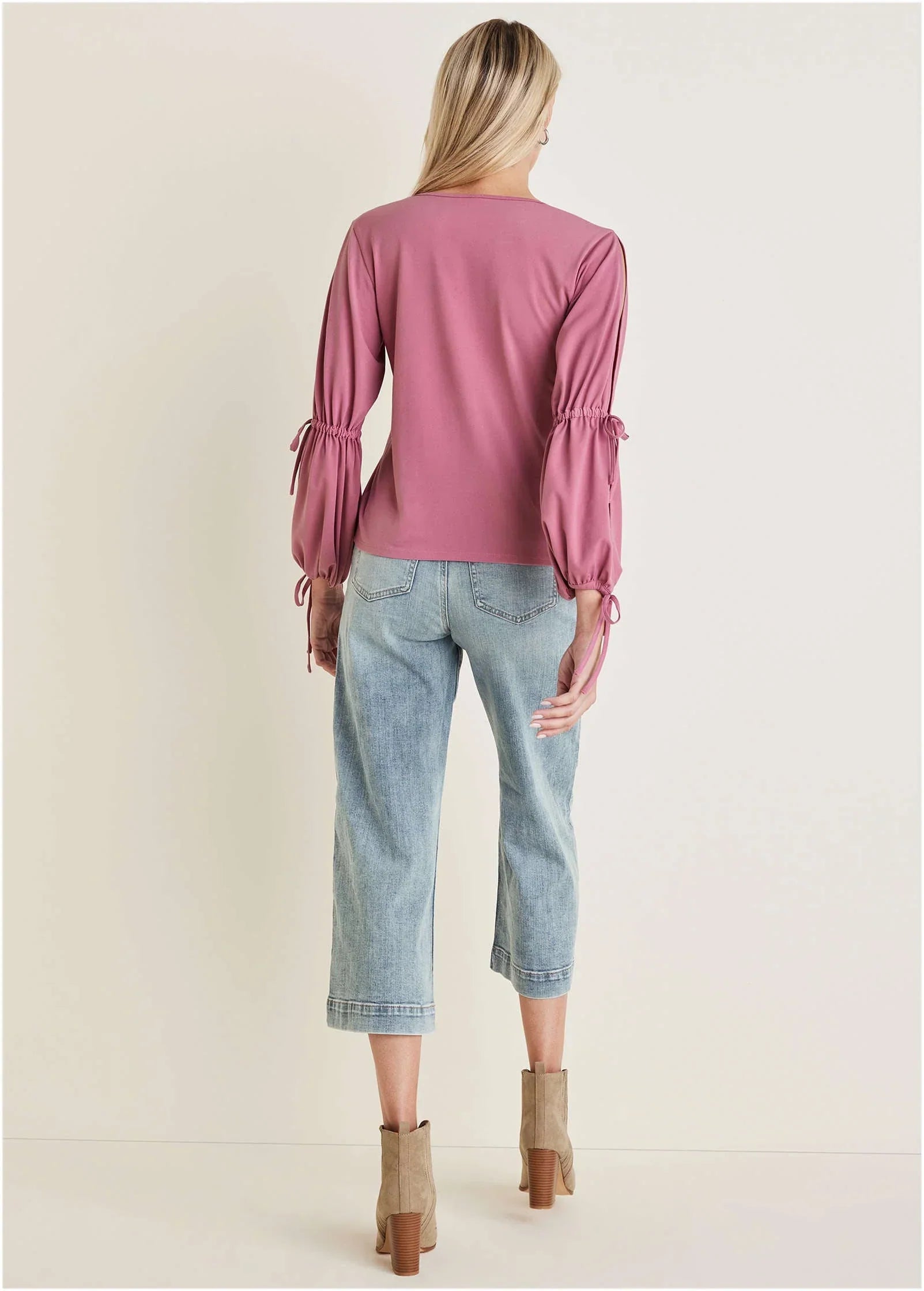 Tie Sleeve Blouse Heather Rose
