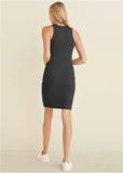 Flexrib Mini Dress Jet Black