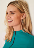 Ponte Zip Front Mini Dress Tropical Green