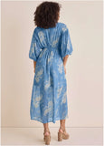 Button Down Maxi Dress Blue