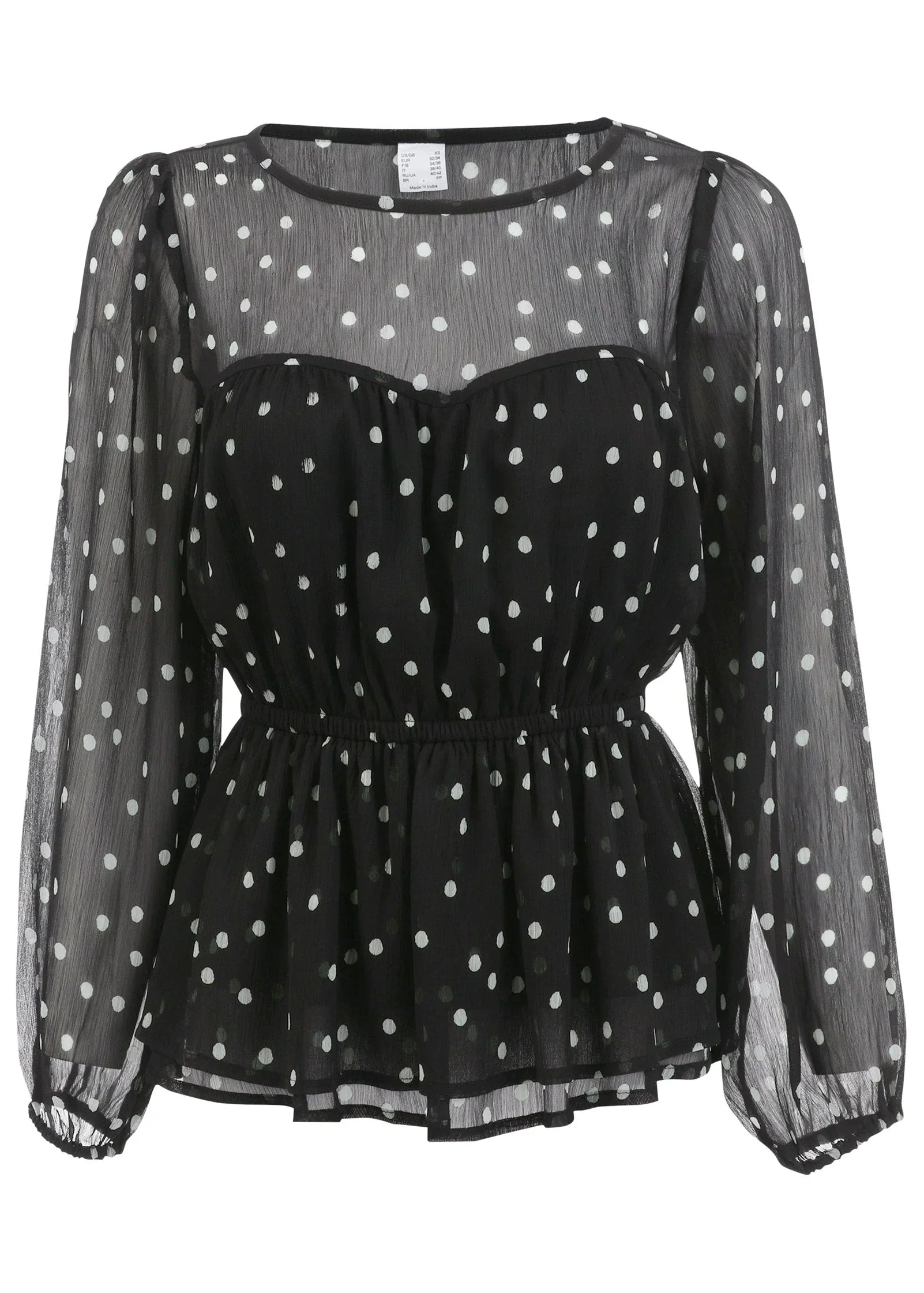 Sheer Beauty Blouse Dolce Vita Dot