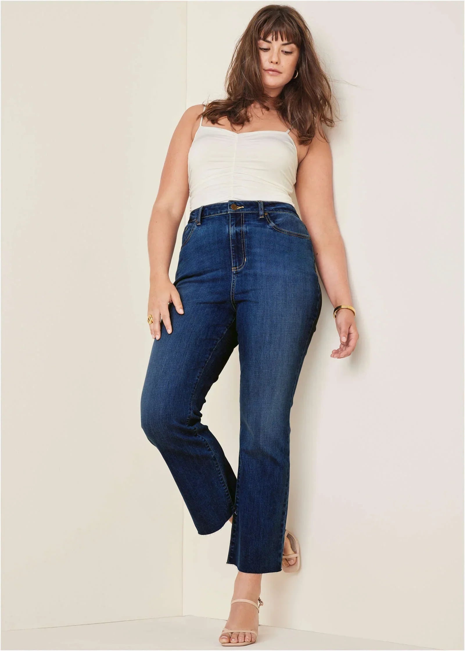 Brigitte Kick Flare Jeans Dark Wash