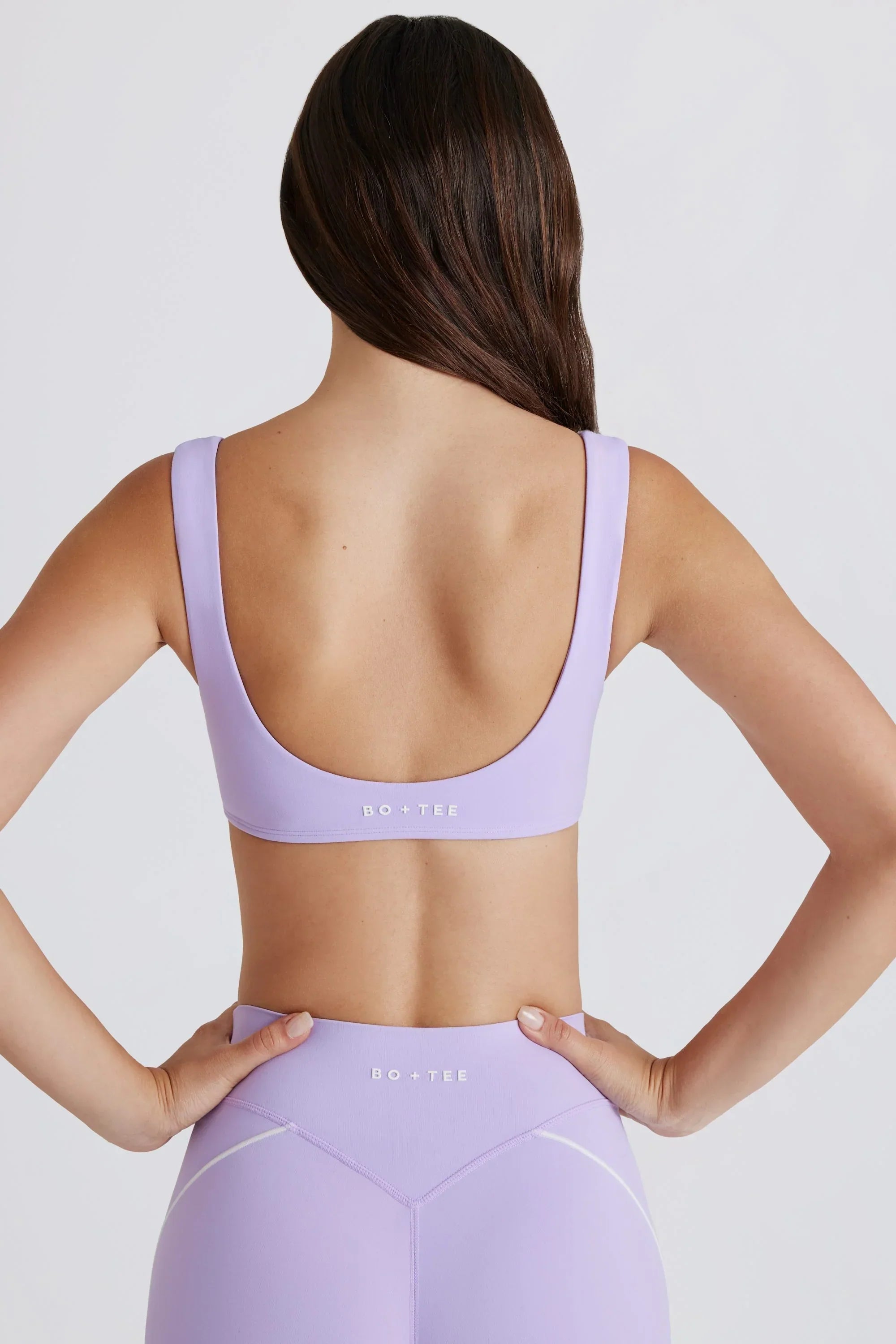 Soft Active Twist Front Sports Bra in Lavender