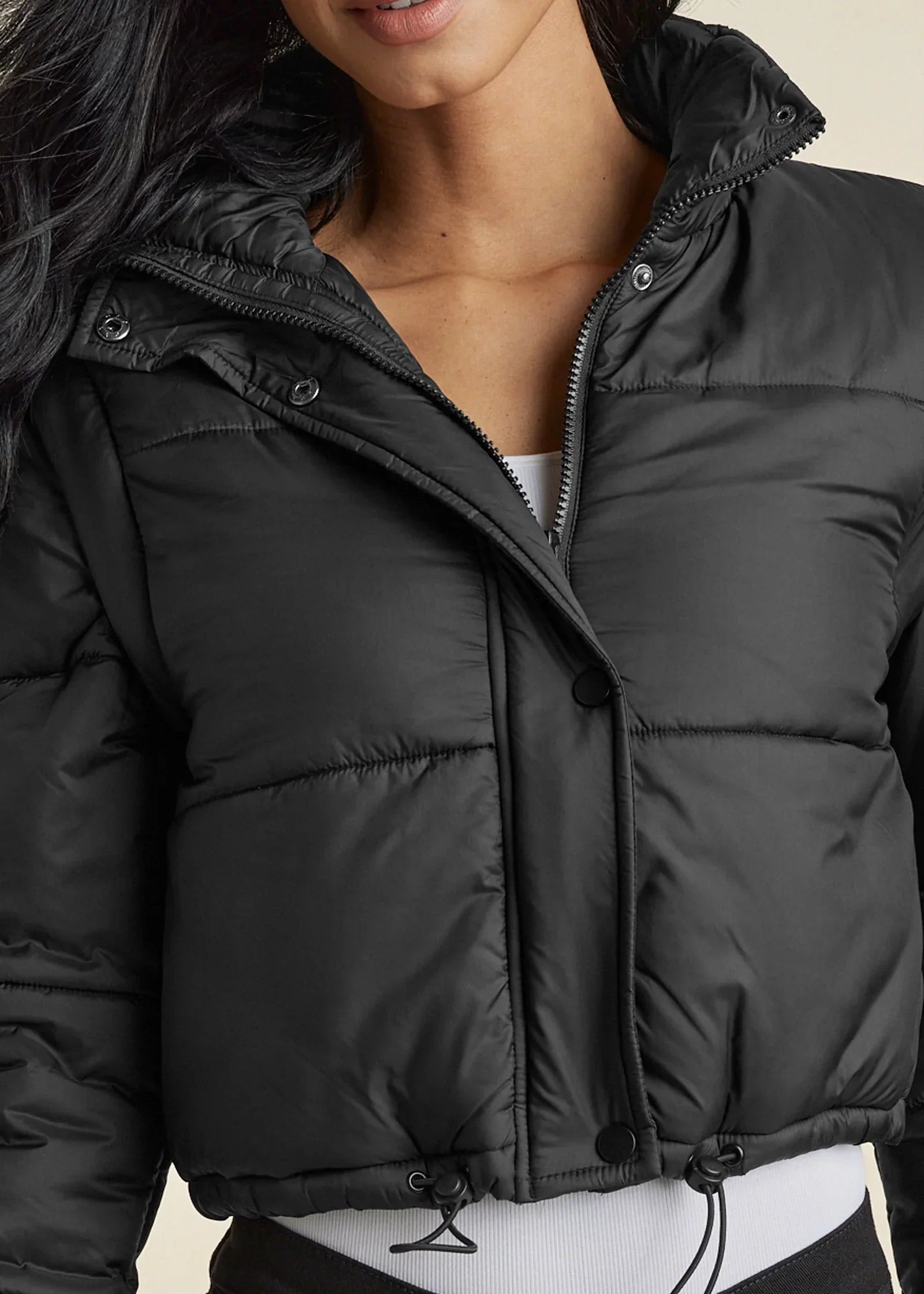 Convertible Puffer Coat Black