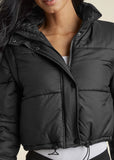 Convertible Puffer Coat Black