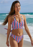 Fiji Moderate Bikini Bottom Americana Stripe Large
