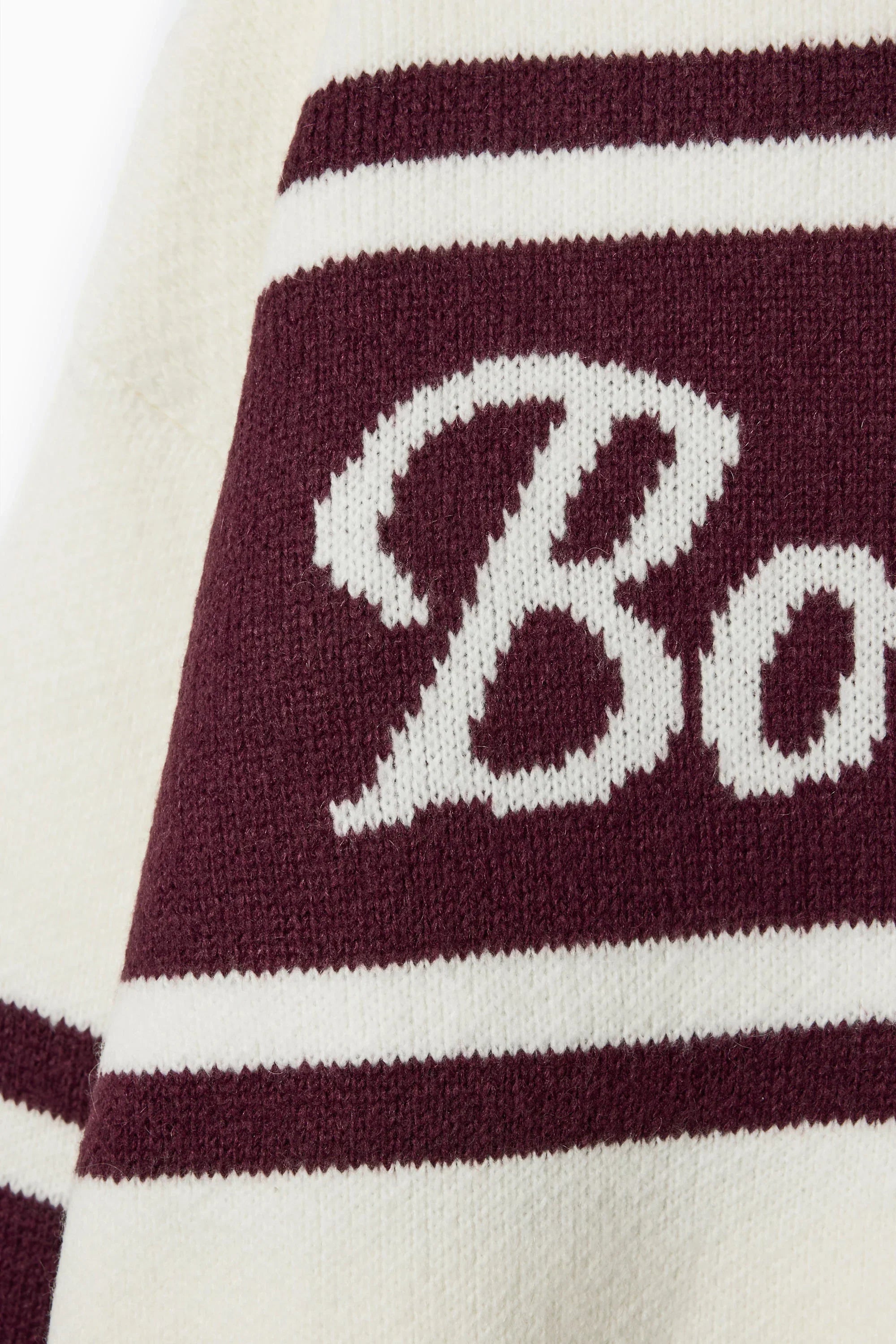 Knit Turtleneck Oversized Jumper in Burgundy