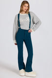Waterproof High Rise Salopettes with Suspenders in Teal