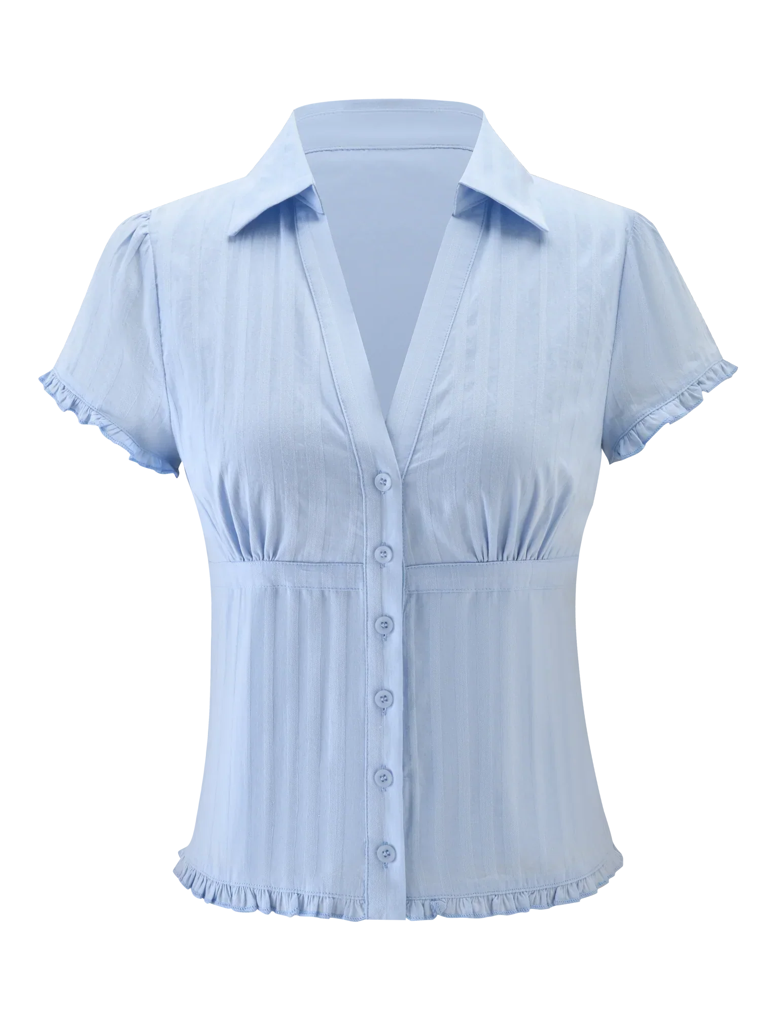 VALERIE SHORT SLEEVE SHIRT BABY BLUE