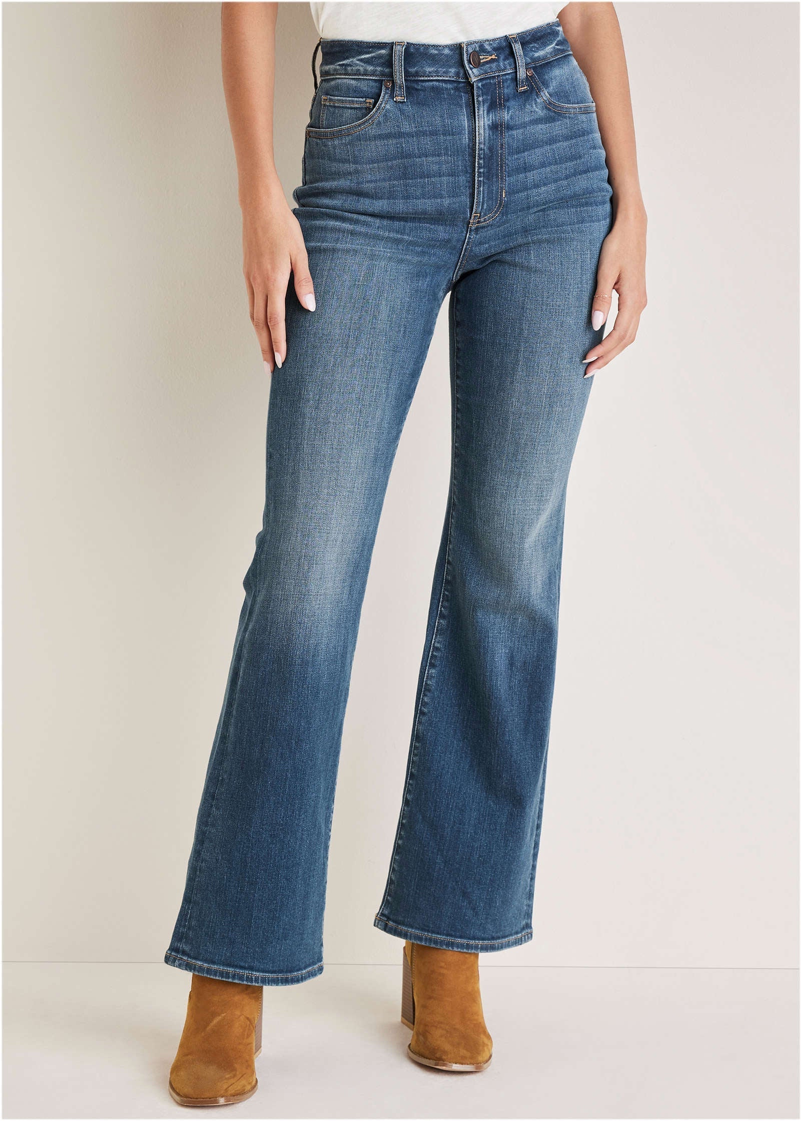 Penelope Modern Flare Jeans Medium Wash