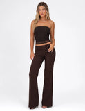 HARRIETT TUBE TOP BROWN CHOCOLATE