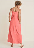 V Neck Maxi Dress Coral